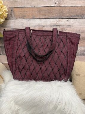 Smateria Purple Seatbeat Weave Tote OS
